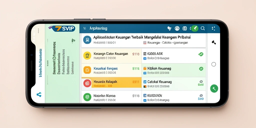 Antarmuka pengguna aplikasi Catatan Keuangan 7SVIP yang intuitif dan mudah dipahami.