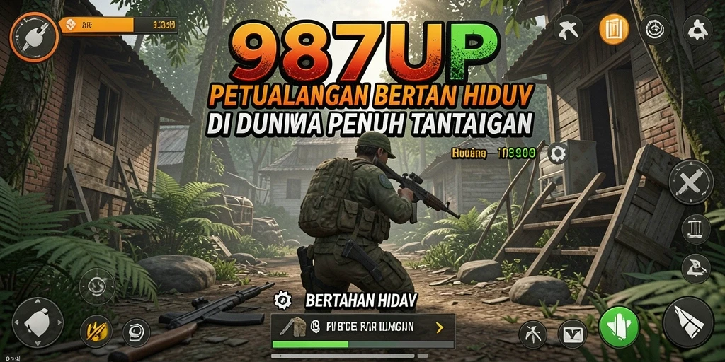 Antarmuka 987UP yang menampilkan elemen bertahan hidup yang menarik.