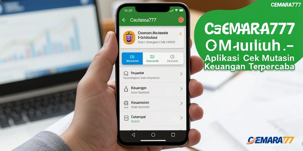 Antarmuka aplikasi CEMARA777 menampilkan detail mutasi keuangan dengan jelas.