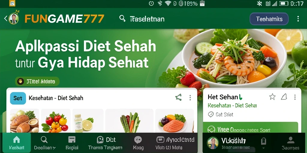 Antarmuka FUNGAME777 dengan fitur diet sehat yang menarik.