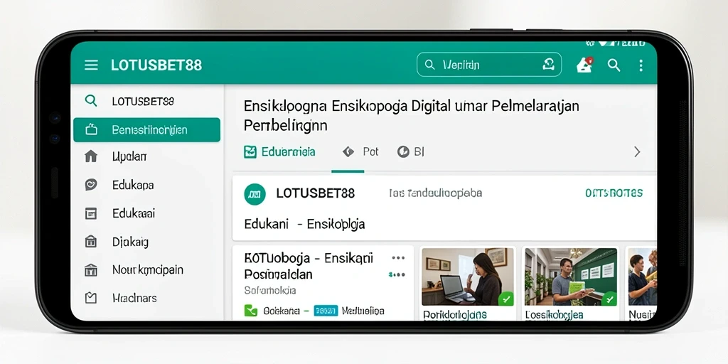 Tampilan antarmuka LOTUSBET88 yang informatif dan user-friendly.