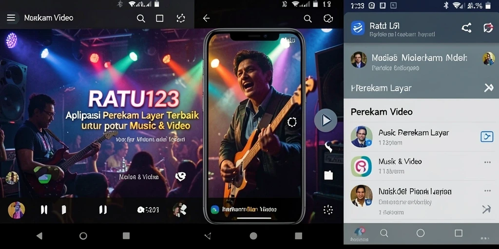 Antarmuka utama RATU123 menampilkan berbagai opsi perekaman layar.