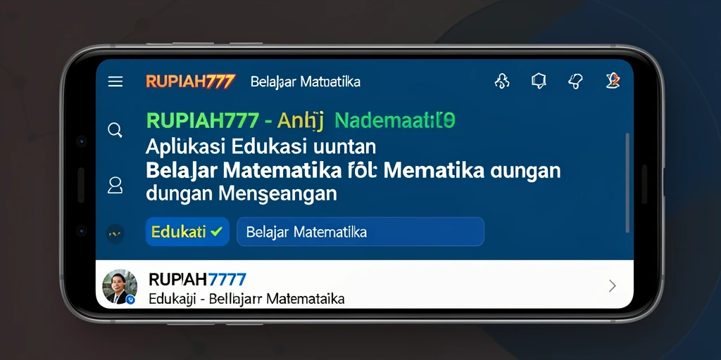 Antarmuka menarik RUPIAH777 untuk belajar matematika secara interaktif.