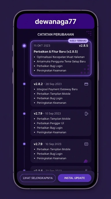 Riwayat Versi Aplikasi dewanaga77 untuk Pengguna Android